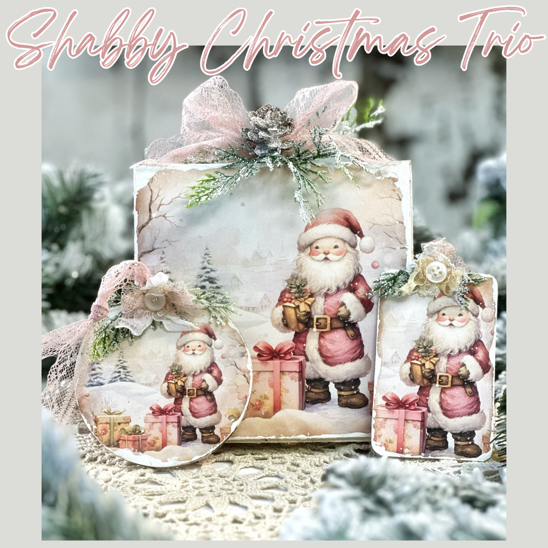 Shabby Christmas Trio Digital Print "JINGLE MINGEL EVENT"
