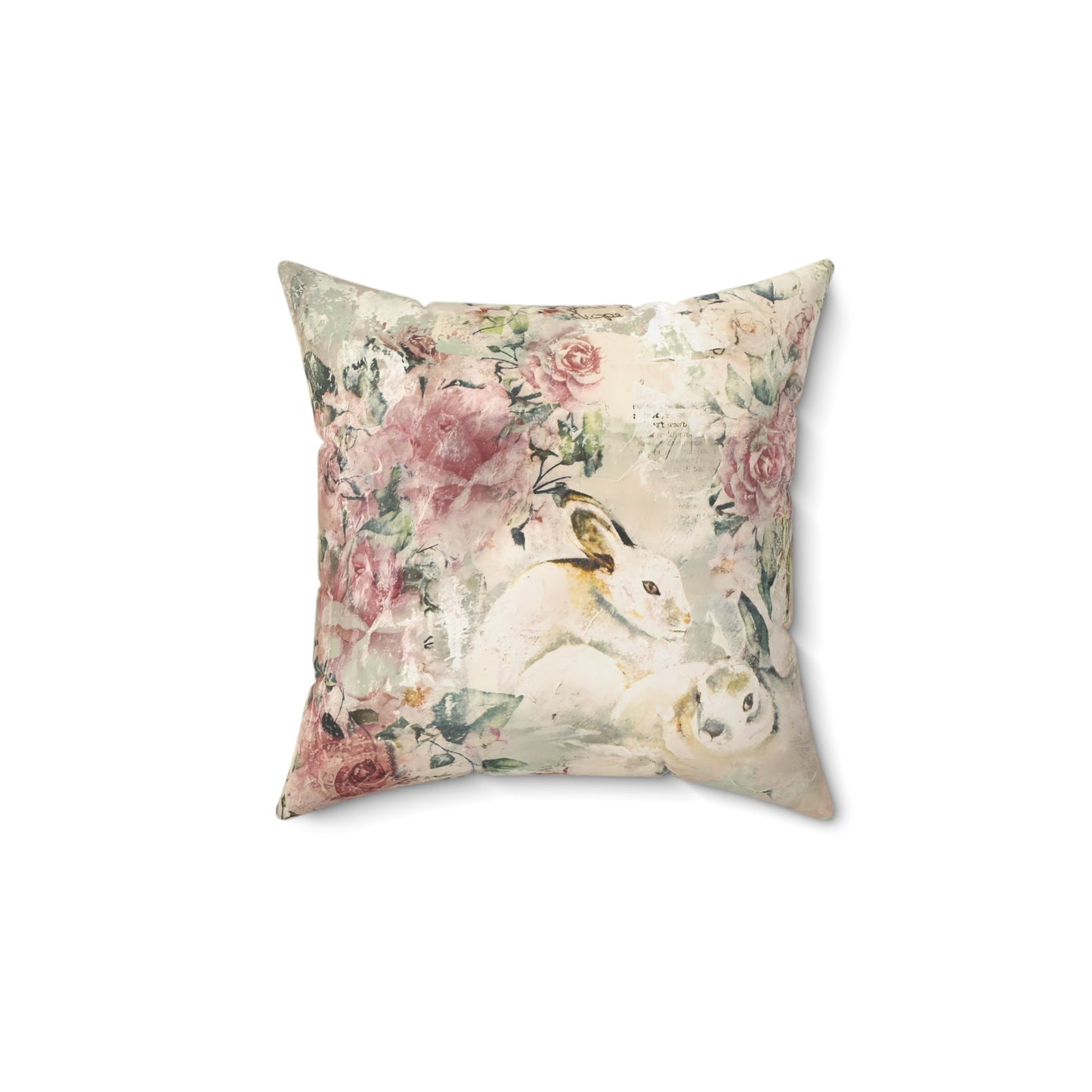 Cottage Roses Square Pillow 14' x 14"
