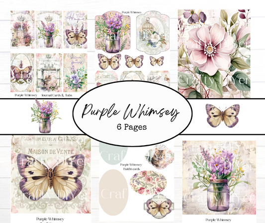 Purple Whimsy Digital Printables