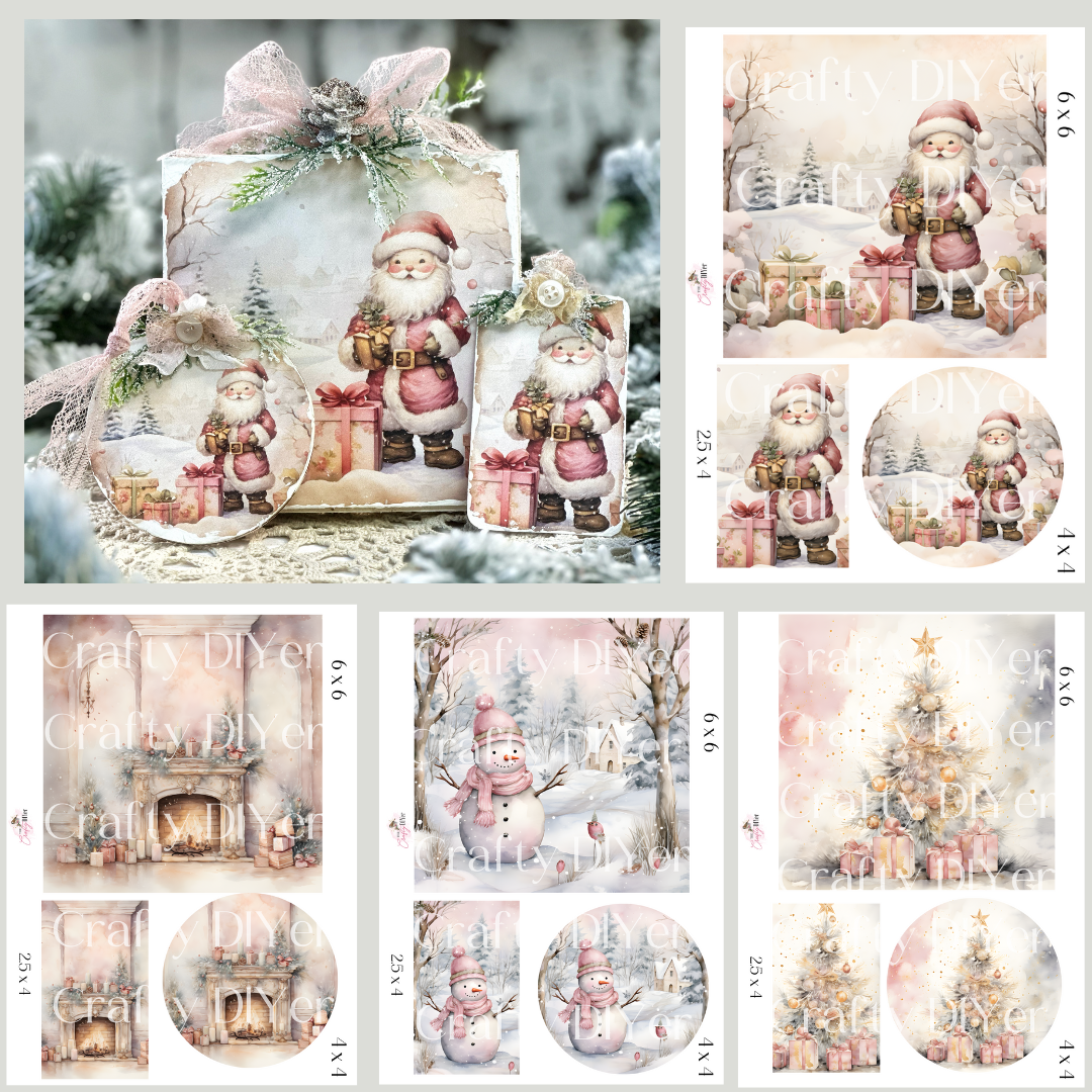 Shabby Christmas Trio Digital Print "JINGLE MINGEL EVENT"