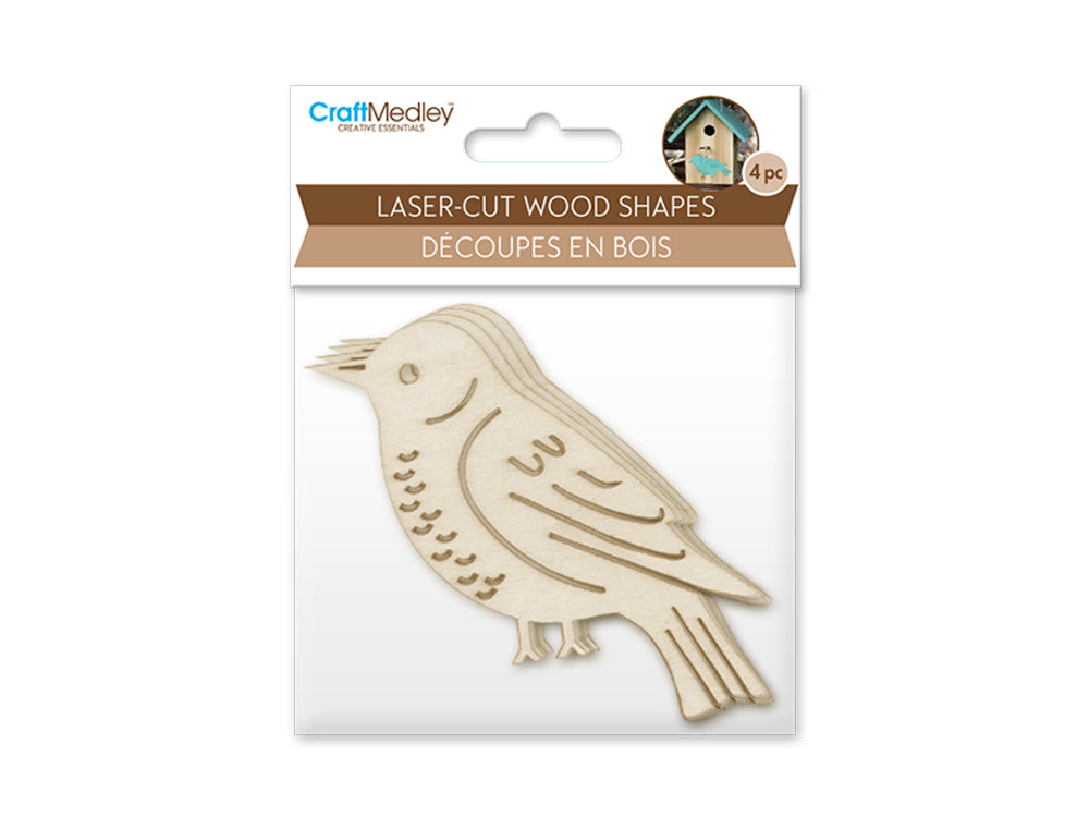 Birds Laser-Cut Wood