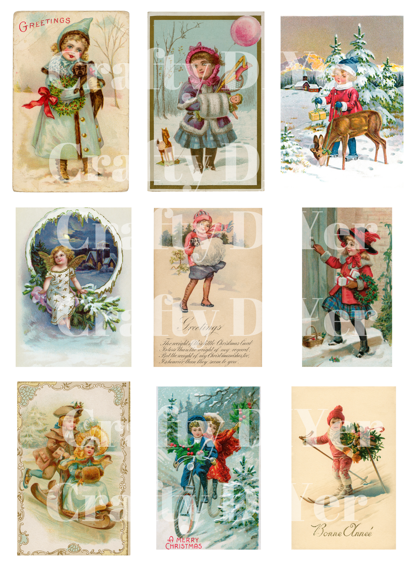 Vintage Children/Santa Printable *Special Mingle and Jingle Event*